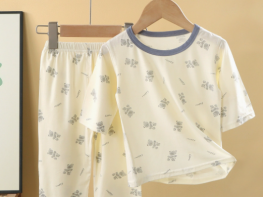 Kids Modal Pajama Set – Breathable Summer Short Sleeve Homewear for Boys & Girls